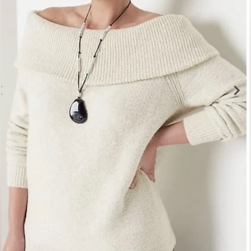 J.Jill PureJill Elements Alabaster Heather Cowl Neck Sweater Size Small